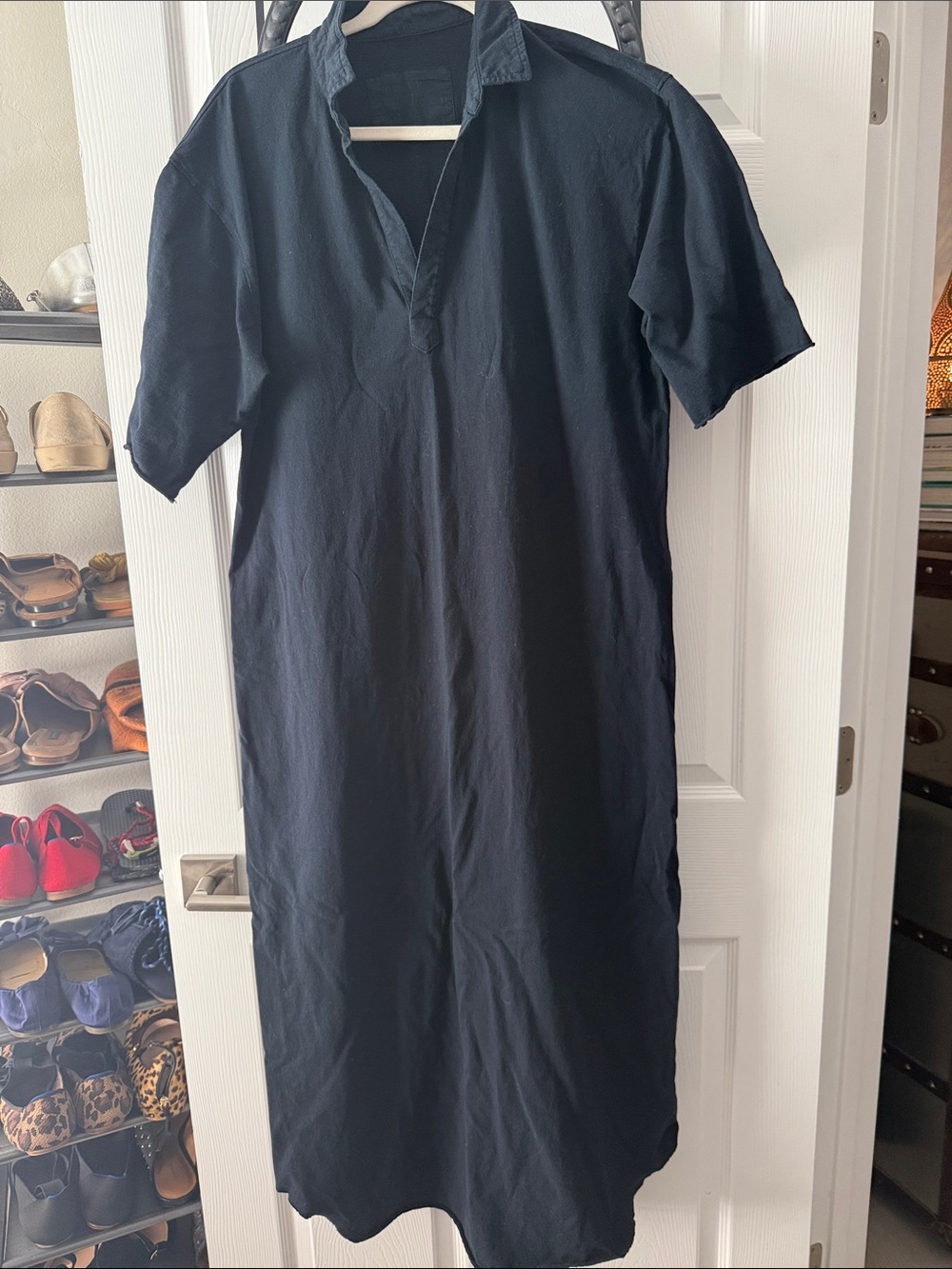 Frank & Eileen navy Short-Sleeve Polo Dress